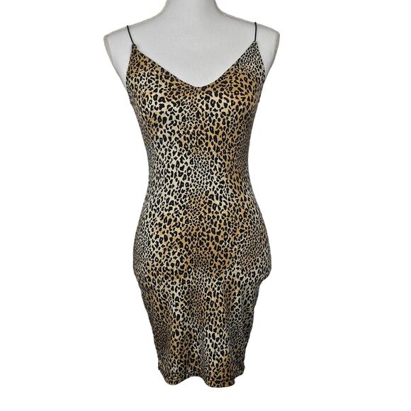 H & M  Divided Leopard Print Dress/ Camisole Stretch Dress - Size 2 - Picture 1 of 8